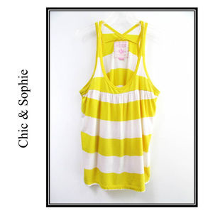 PINK by Victoria's Secret Yellow and White Stripe